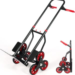 RedSwing Carro de mano para escalar escaleras, carrito de 6 ruedas resistente de 330 libras
