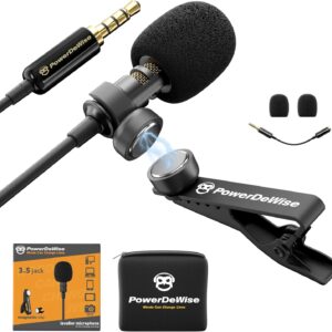 Micrófono omnidireccional de solapa Lavalier Profesional con sistema de fácil prensado para grabar