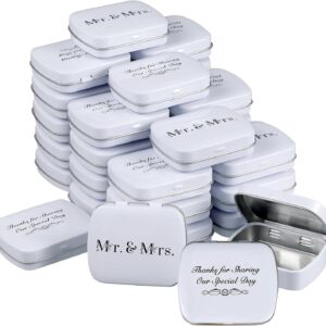30 latas de metal vacías para dulces de menta para bodas. Ideales para celebrar el gran día