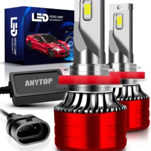 ANYTOP H11 H8 H9 Led Bombillas para Delanteros Faros,180W 26000LM 6000K 600% Brillo