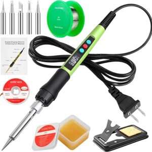 Kit de soldador, kit de pistola de soldadura digital LED de 100 W con calentador de cerámica.