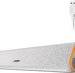 SOULION R50 Altavoces de computadora Bluetooth para monitor de PC de escritorio, blanco.