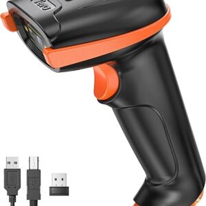 Tera - Escáner de código de barras inalámbrico láser 1D, lector de código de barras.