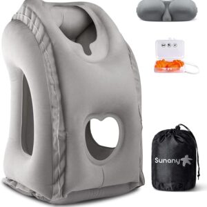 Sunany Almohada de viaje, almohada inflable para el cuello.
