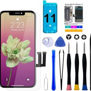Brinonac Kit de reemplazo de pantalla LCD para iPhone 11, pantalla táctil 3D de 6.1 pulgadas.