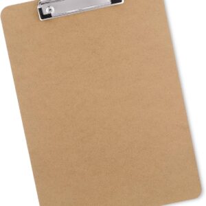 6 Portapapeles de madera, tamaño carta, tablero de clip de 8.5 x 11 pulgadas para aula, estudiantes