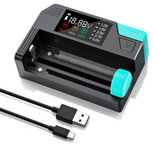 Dlyfull Probador de batería, pantalla LCD, comprobador universal de batería para pilas Ni-MH, Ni-CD