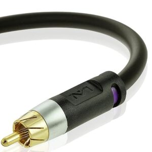 Cable subwoofer Mediabridge ULTRA Series (15 pies)-doble protección con conectores RCA recubiertos