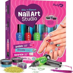 Estudio de arte de uñas para niñas, regalo de cumpleaños, kit de esmalte de uñas para niños.