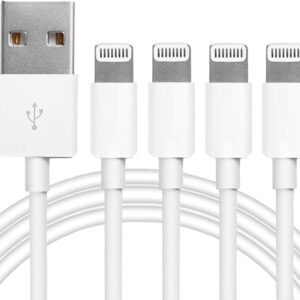 Paquete de 4 cables de carga Lightning a USB.