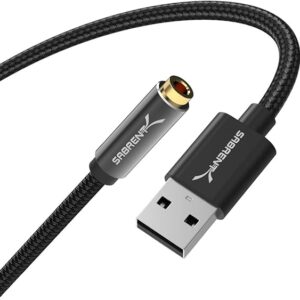 SABRENT USB tipo A a 0.138 in doble función audio jack adaptador activo cable de 20" (CB-UA35).