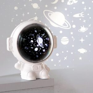 Luz nocturna de estrella para niños, bonita lámpara de estrella de astronauta con luz acompañante