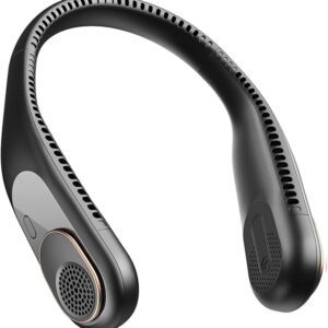 SWEETFULL Ventilador de cuello portátil de enfriamiento de 360°, ventilador personal sin aspas.