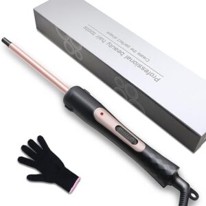 hopopower Varita rizadora pequeña de 3/8 pulgadas, varita rizadora fina de 0.354 in para cabello.