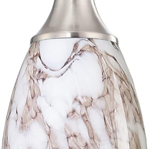 Mini luces colgantes para isla de cocina, pantalla de vidrio ondulado marrón, lámpara colgante