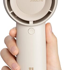 JISULIFE Ventilador turbo portátil de mano [16 horas de tiempo de enfriamiento máximo].