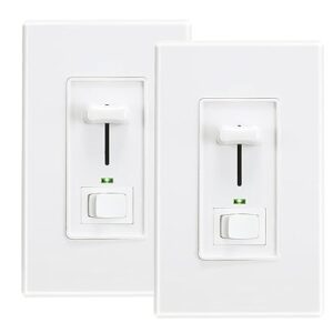 Cloudy Bay Interruptor de atenuación de pared con indicador verde (falta una tapa).