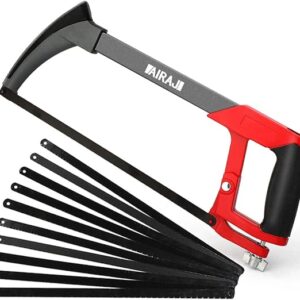 AIRAJ Juego de marco de sierra para metales ajustable de 12 pulgadas