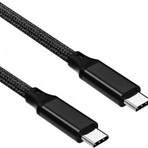 Cable USB C a C, cable USB-C de 3.2 Gen 2 de 10 pies - 4K UHD 20Gbps 100W PD cable de carga rápida.