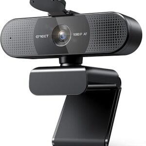 EMEET C960 - Cámara web USB HD de 1080p, mejorada, enfoque automático, ángulo de visión de 73°.