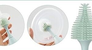 Momcozy Kit de cepillo para biberones, innovador diseño de prensa de empuje para una mejor limpieza