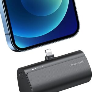Charmast Cargador portátil pequeño de 5000 mAh, ultracompacto de 20 W PD de carga rápida.