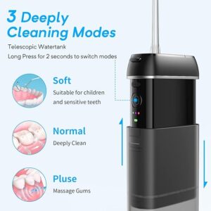 Irrigador de agua para dientes, mini irrigador de hilo dental portátil (solo maquina y sin caja)