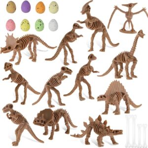 24 piezas de esqueleto fósil de dinosaurio, huesos de dinosaurio de arena