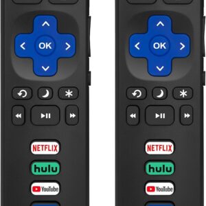 (Paquete de 2) Control remoto de repuesto para Roku TV, compatible