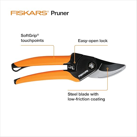 Fiskars - Tijeras bypass de podar, podadora de mano con capacidad de corte de 5/8 de pulgada. - Imagen 7