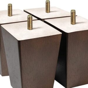 AORYVIC Patas de madera para muebles, patas de sofá de 4 pulgadas, patas cuadradas para cama.