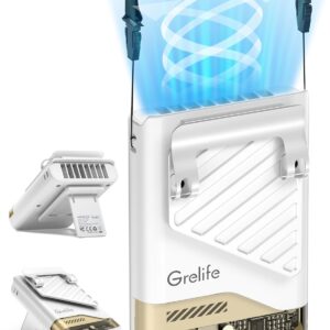Grelife Ventilador de cintura portátil AI 2025 recargable con pantalla LED