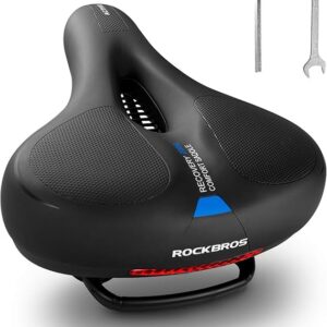 ROCKBROS Asiento de bicicleta cómodo para bicicleta de montaña, accesorios para hombres y mujeres.