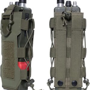 Soporte para bolsa de radio Molle con diseño de corte láser 2023 y soporte ajustable para botella.