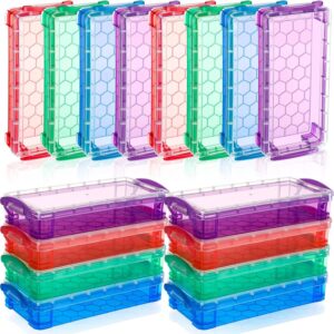 Paquete de 10 cajas de plástico transparente de gran capacidad