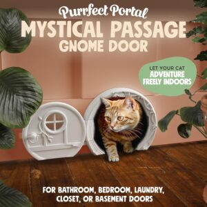 Gnome® Puerta para gatos para puertas interiores, elegante y funcional sin solapa, con cerradura
