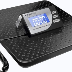 Amazon Basics Báscula postal digital, plataforma de pesaje resistente para paquetes de 660lb