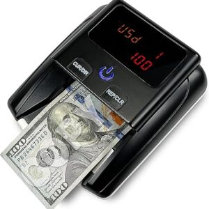 Detector de billetes falsificados K605 para dólares estadounidenses, alimentación automática.