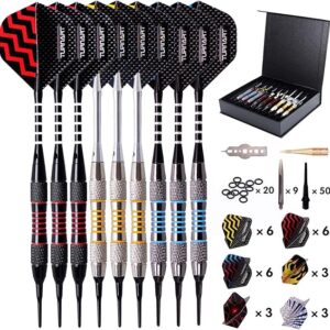 Turnart Punta de plástico para dardos – Juego de dardos profesionales de punta suave.