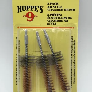 Cepillo para cámara de rifle Hoppe's 1323P3 calibre 5,56 mm/223 doble diámetro (2 paquetes).