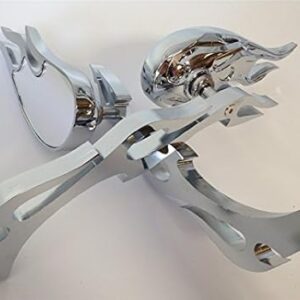 NBX-Espejo de Correr Cromo para Kawasaki para Suzuki Hayabusa para Yamaha (no trae tornillos)