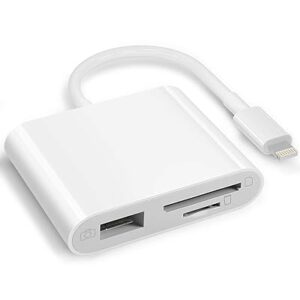 Lector de tarjetas FA-STAR SD TF compatible con iPhone iPad, lector de tarjetas SD TF 3 en 1