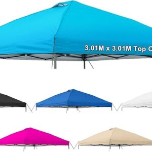 Cubierta superior de repuesto para toldo de 10 x 10, toldo desplegable con cuerdas de ventilación.