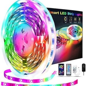 Tira de luces LED inteligentes de 50 pies, tira de luces LED inteligentes