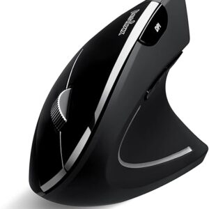 Perixx PERIMICE-813B Ratón vertical Bluetooth – Tecnología inalámbrica 3 en 1 multidispositivo