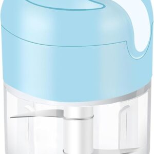 EASYSPEED - Picadora eléctrica de ajos, 1 taza, procesador de alimentos inalámbrico con carga USB.