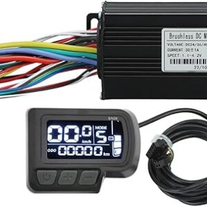 Kit de pantalla LCD de controlador de bicicleta eléctrica, 24 V, 36 V, 48 V, 1000 W, 1500 W, 30 A