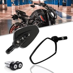 DREAMIZER Espejos universales de extremo de barra de motocicleta de 7/8 pulgadas