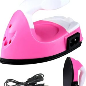 Naler Mini plancha para manualidades, mini máquina de prensa de calor con base de carga.