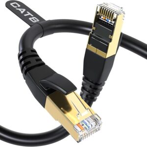 DbillionDa Cat8 - Cable Ethernet de 10 pies para exteriores e interiores.